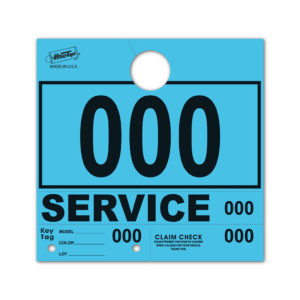 Blue Service Department Hang Tags PLUS 000-999 1000/Box